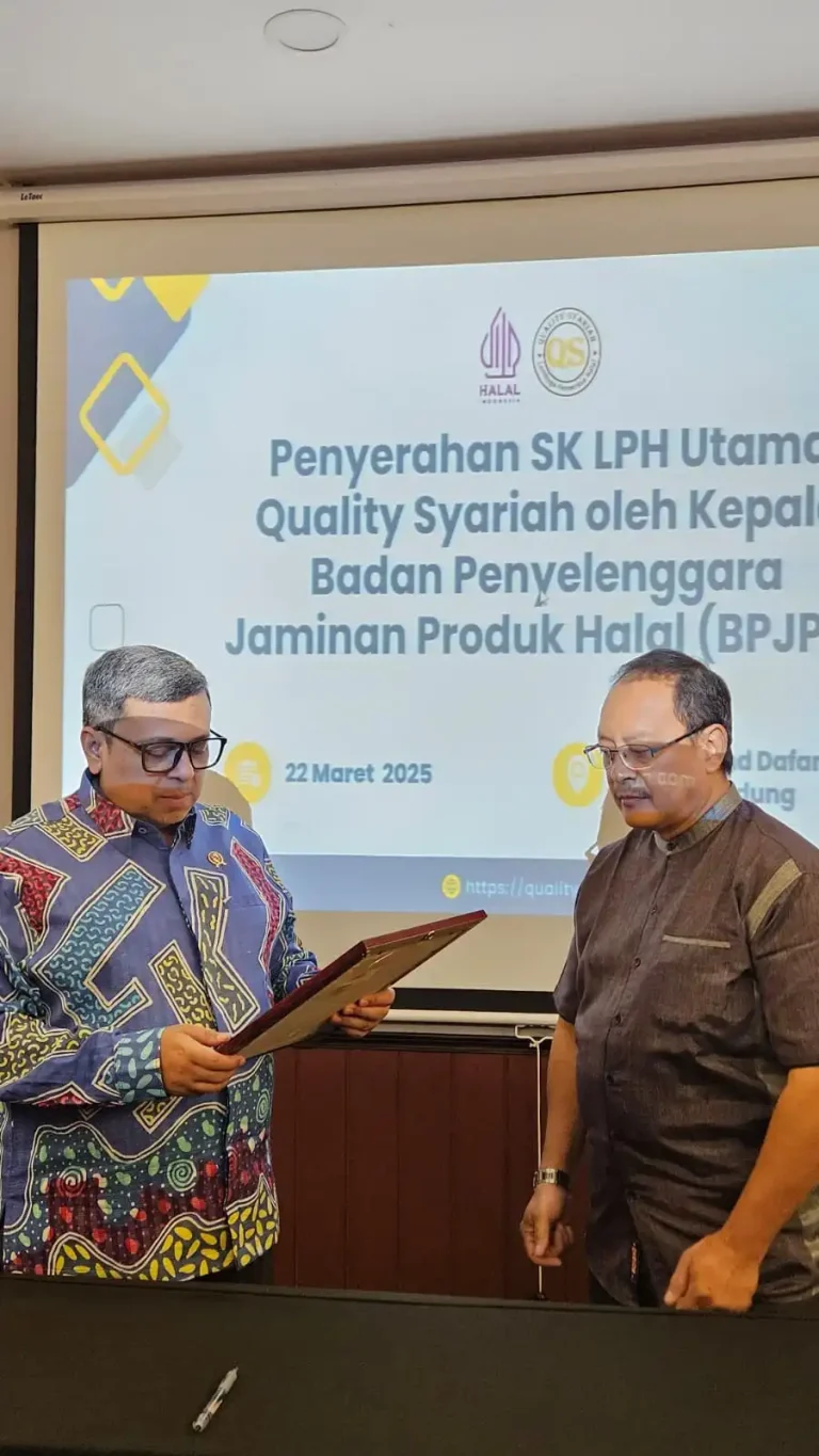 LPH Quality Syariah Resmi Jadi LPH Utama dan Siap Bersertifikasi Halal